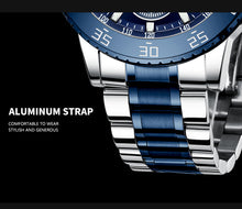 Load image into Gallery viewer, Analogue Clock Stainless Steel Waterproof Luminous Watch Men Sports
