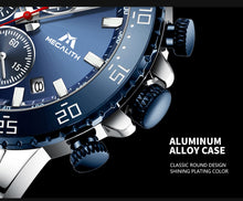 Load image into Gallery viewer, Analogue Clock Stainless Steel Waterproof Luminous Watch Men Sports
