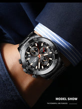 Load image into Gallery viewer, Analogue Clock Stainless Steel Waterproof Luminous Watch Men Sports
