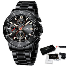 Load image into Gallery viewer, Analogue Clock Stainless Steel Waterproof Luminous Watch Men Sports
